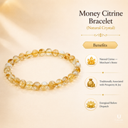 Money Citrine Bracelet (Natural Crystal) thumbnail 5