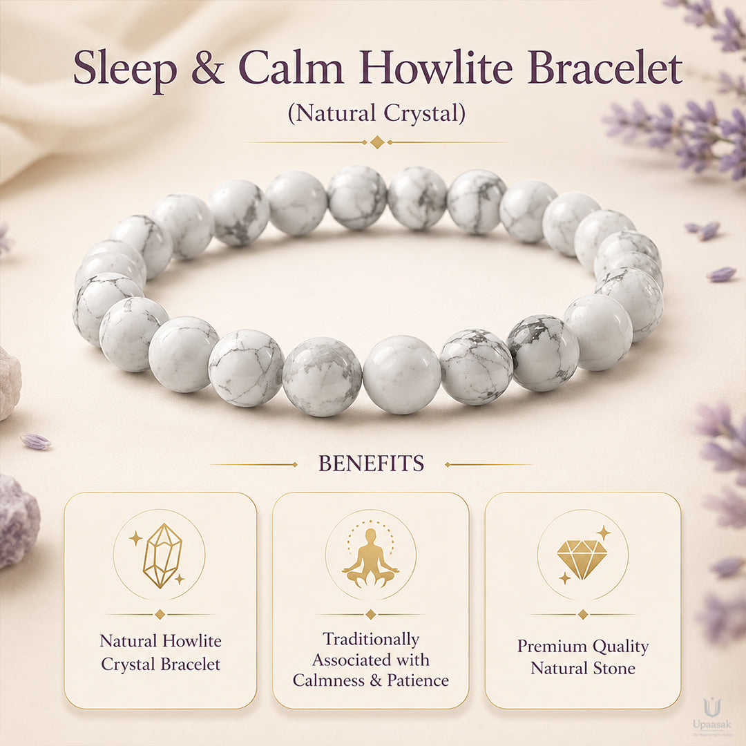 Sleep & Calm Howlite Bracelet (Natural Crystal)