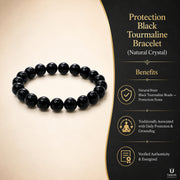 Protection Black Tourmaline Bracelet (Natural Crystal) thumbnail 5