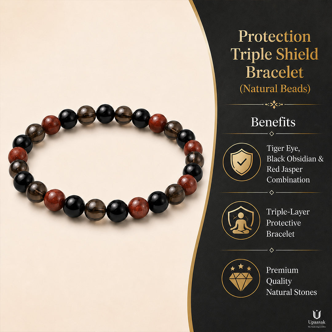 Protection Triple Shield Bracelet (Natural Beads)