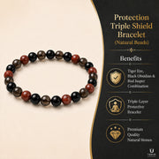 Protection Triple Shield Bracelet (Natural Beads) thumbnail 5