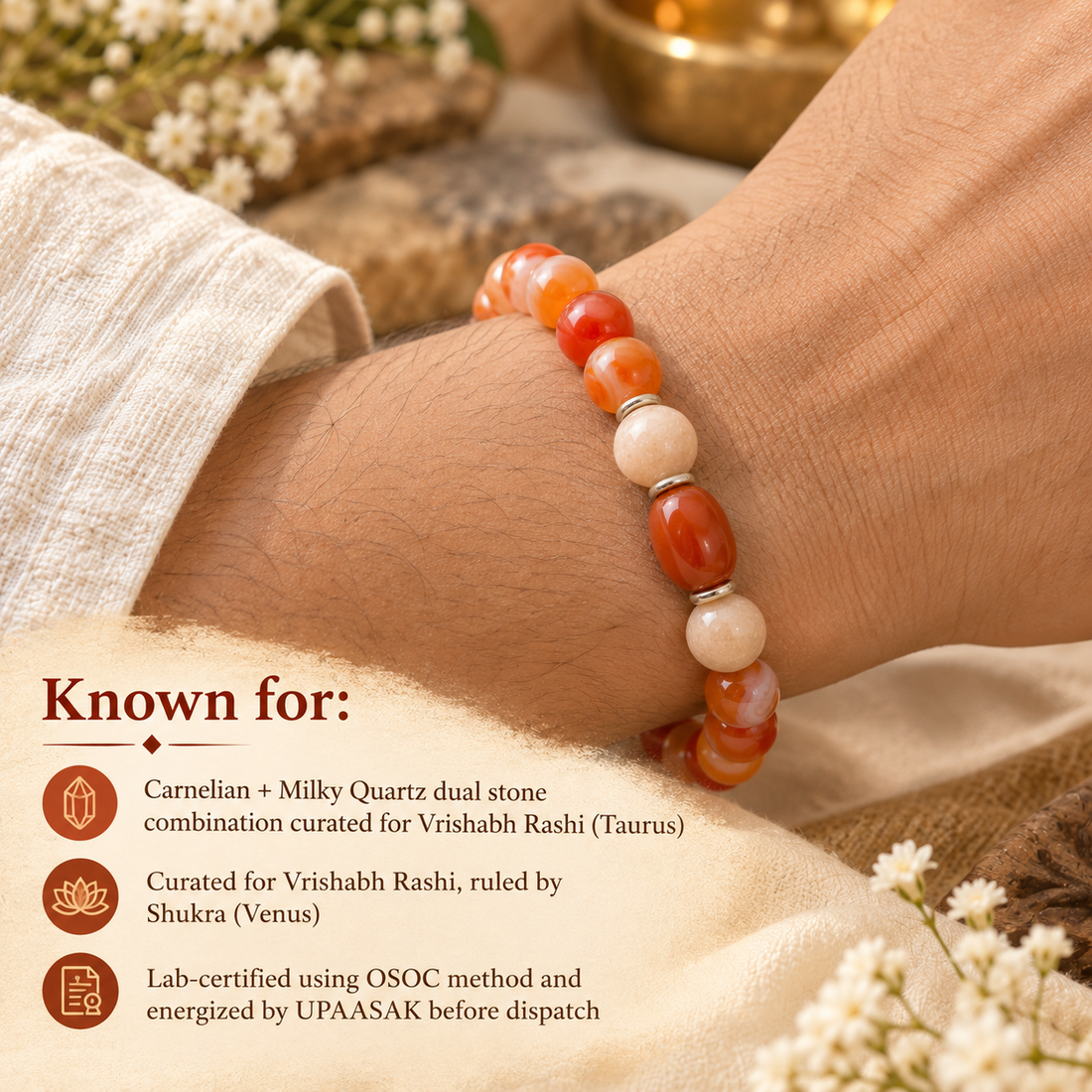 Vrishabh-वृषभ Rashi Bracelet (Taurus)