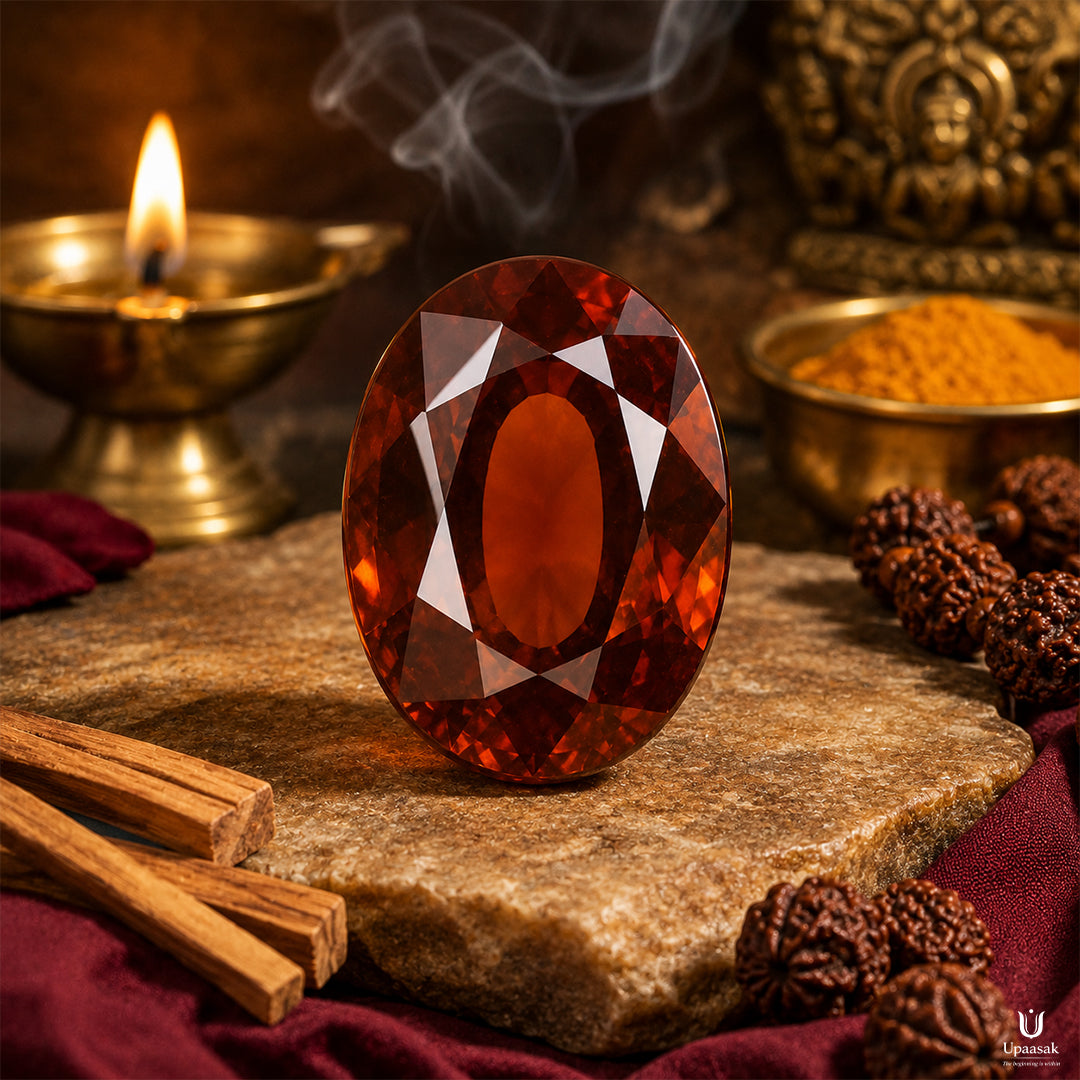 Natural Gemstone Hessonite (Gomed)