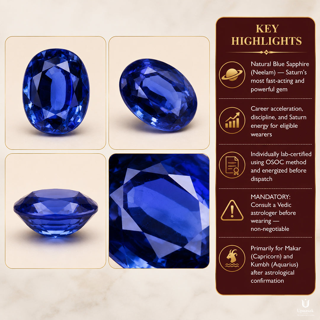Natural Gemstone Blue Sapphire (Neelam)