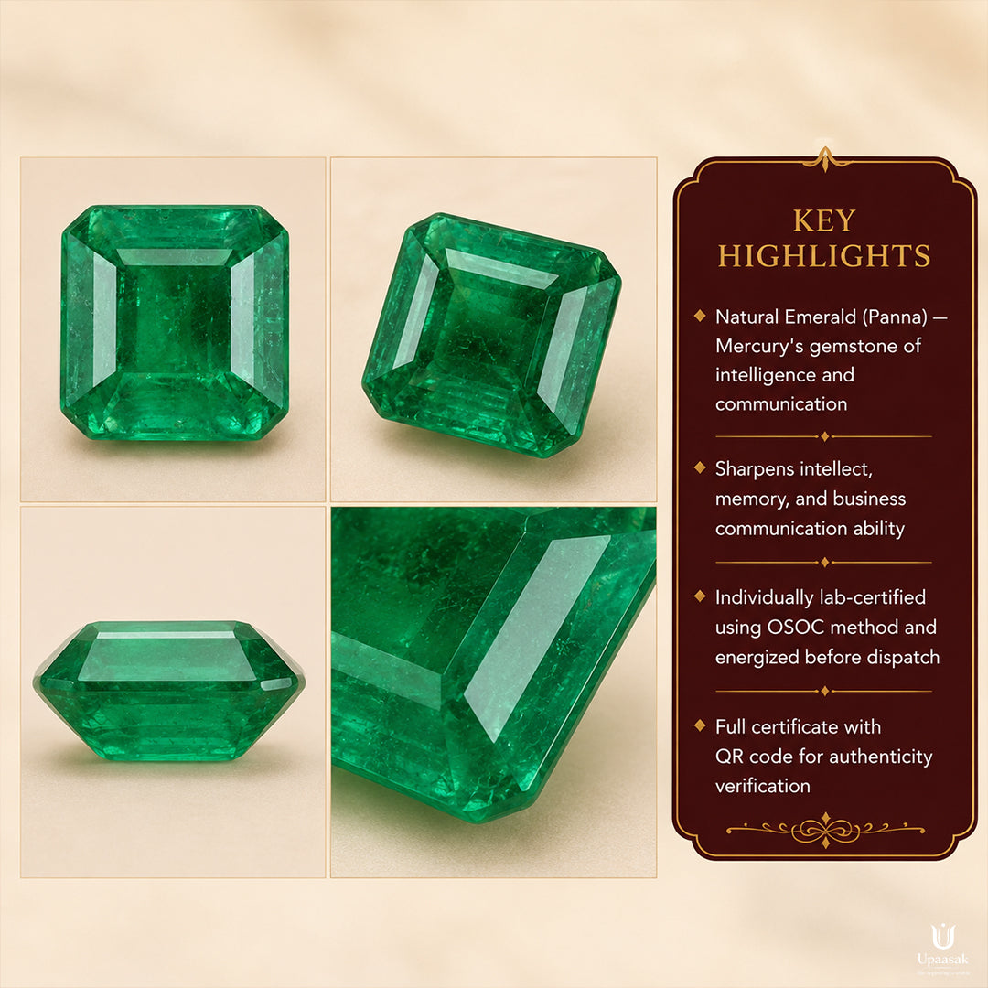Natural Gemstone Emerald (Panna)