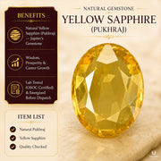 Natural Gemstone Yellow Sapphire (Pukhraj) thumbnail 5