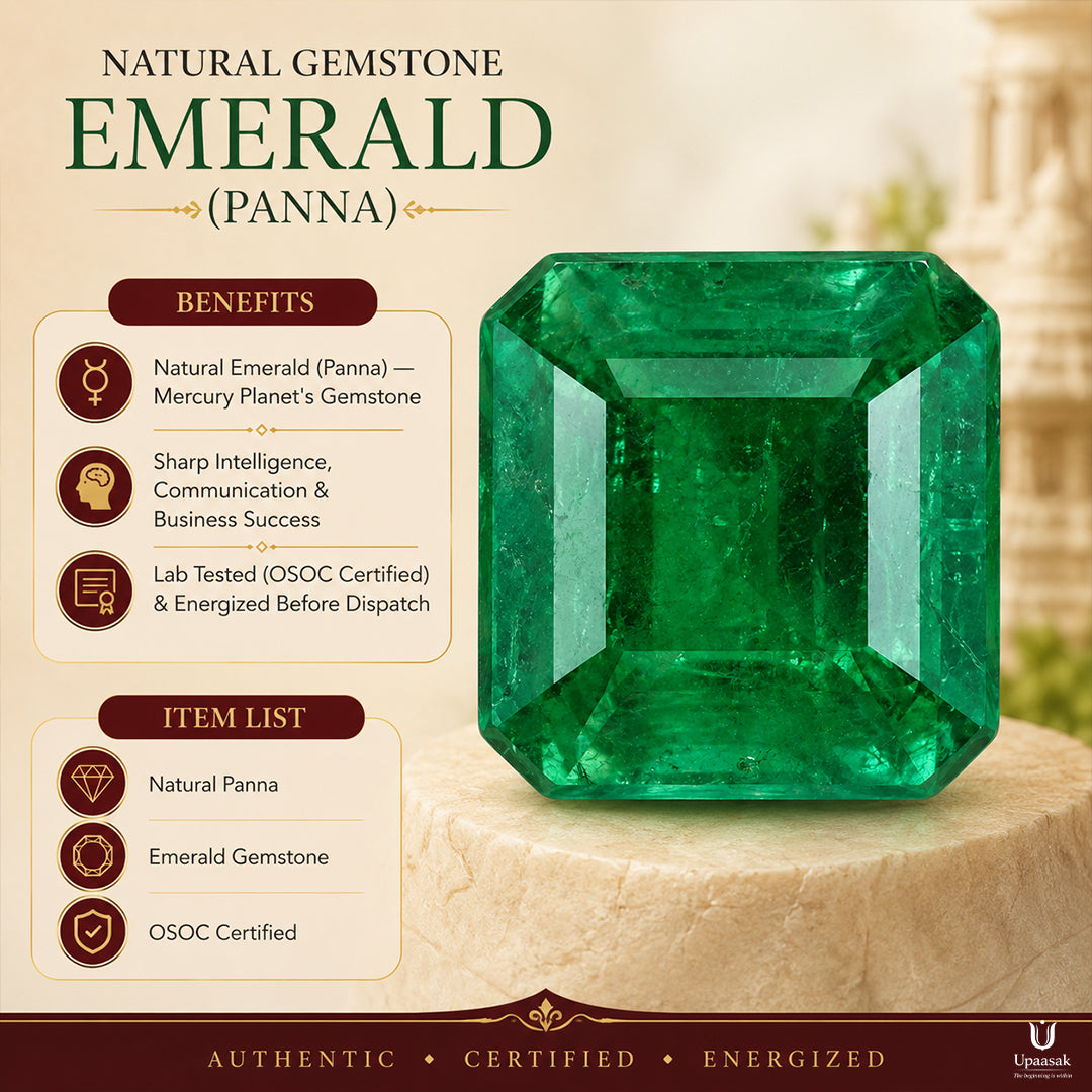 Natural Gemstone Emerald (Panna)