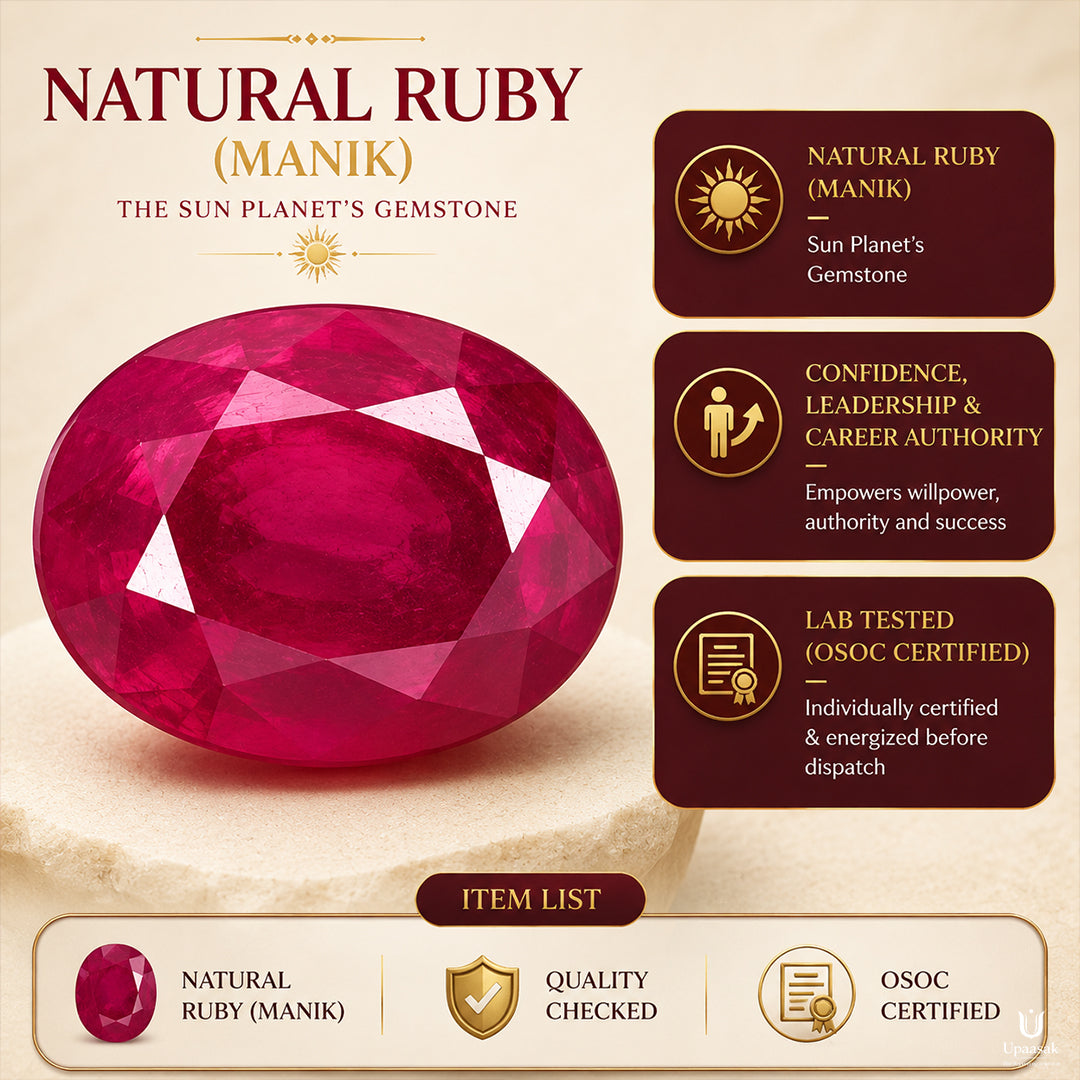 Natural Gemstone Ruby (Manik)