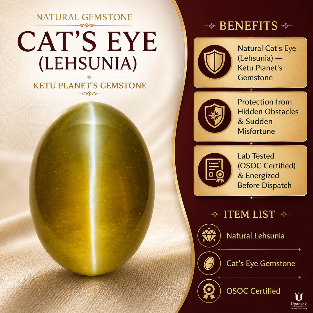 Natural Gemstone Cat's Eye (Lehsunia)