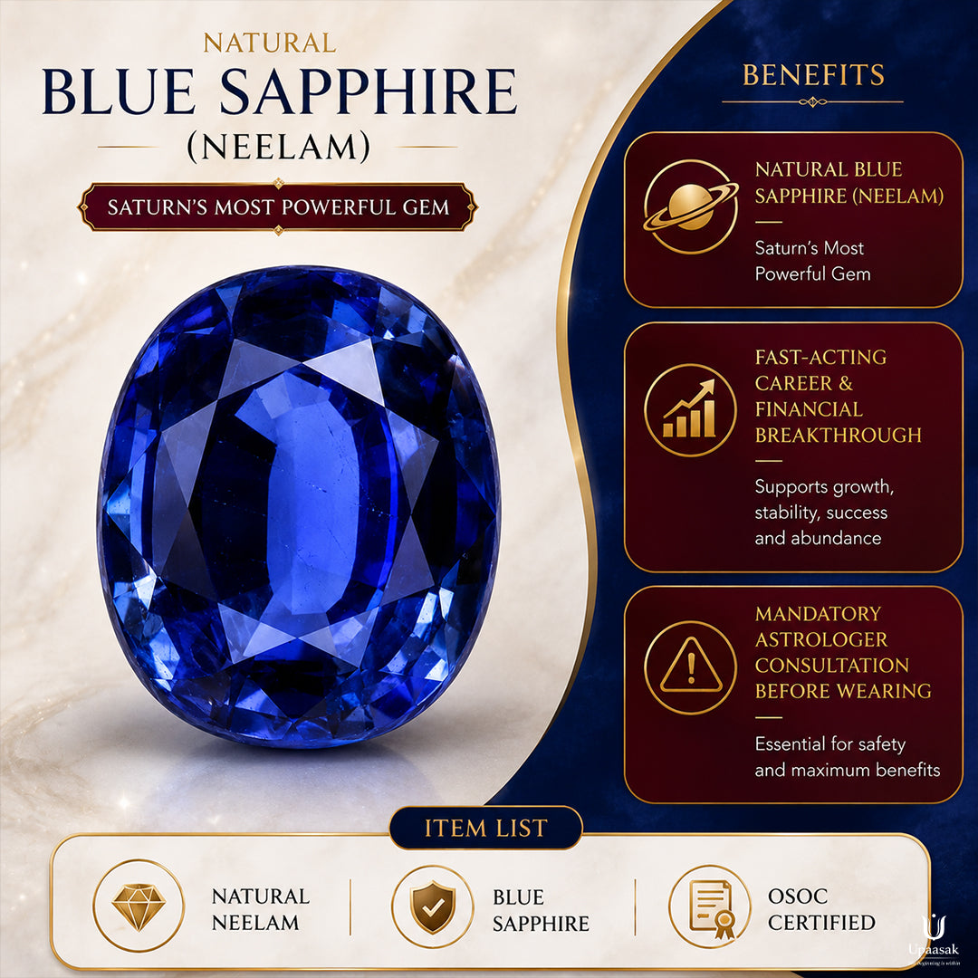 Natural Gemstone Blue Sapphire (Neelam)