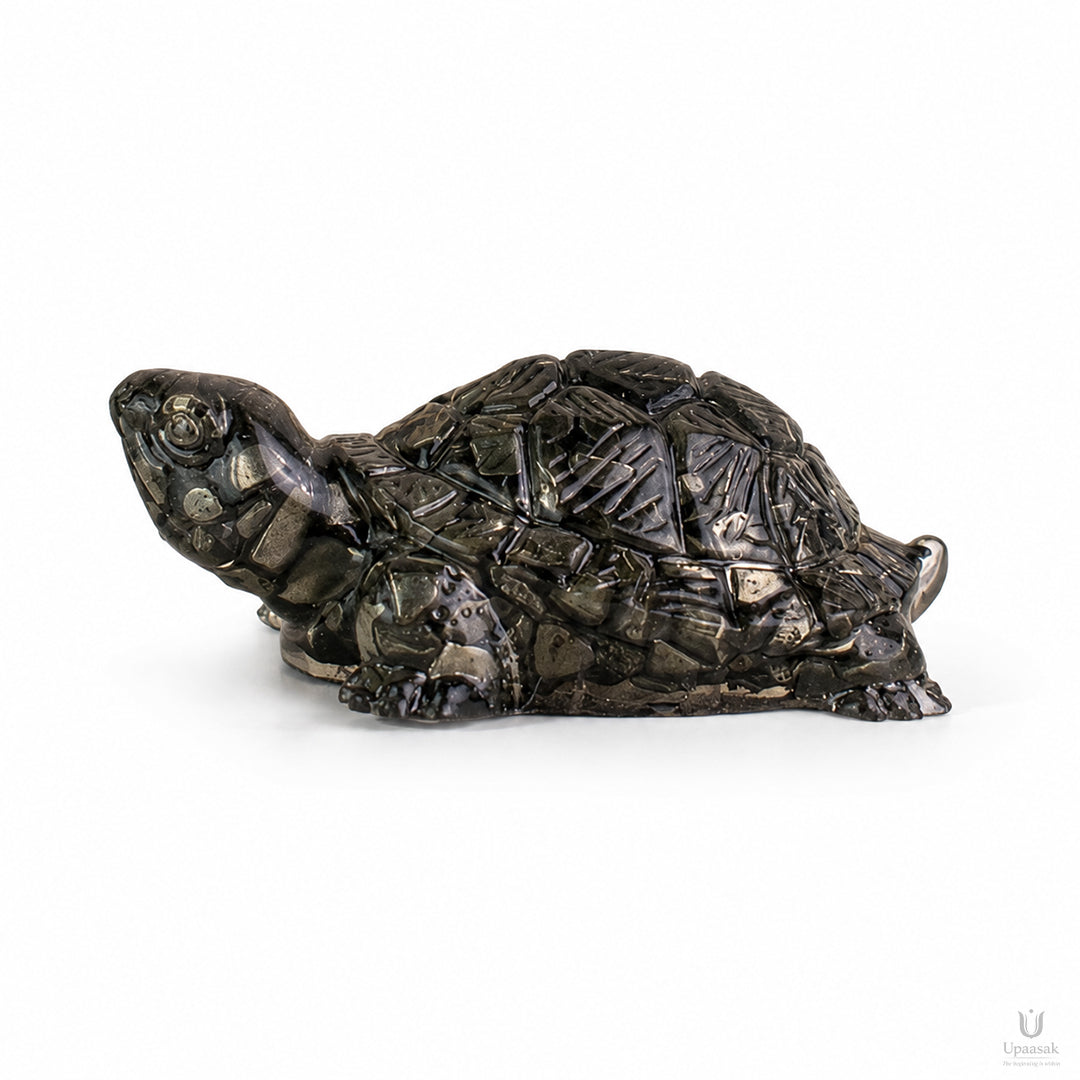 Natural Pyrite Tortoise Wealth Symbol