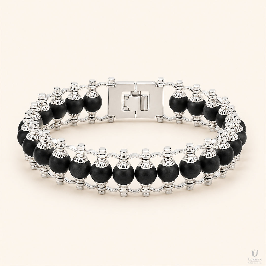 Silver Plated Karungali Bracelet