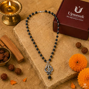 Silver Plated Karungali Mala with Trishul Pendant thumbnail 6