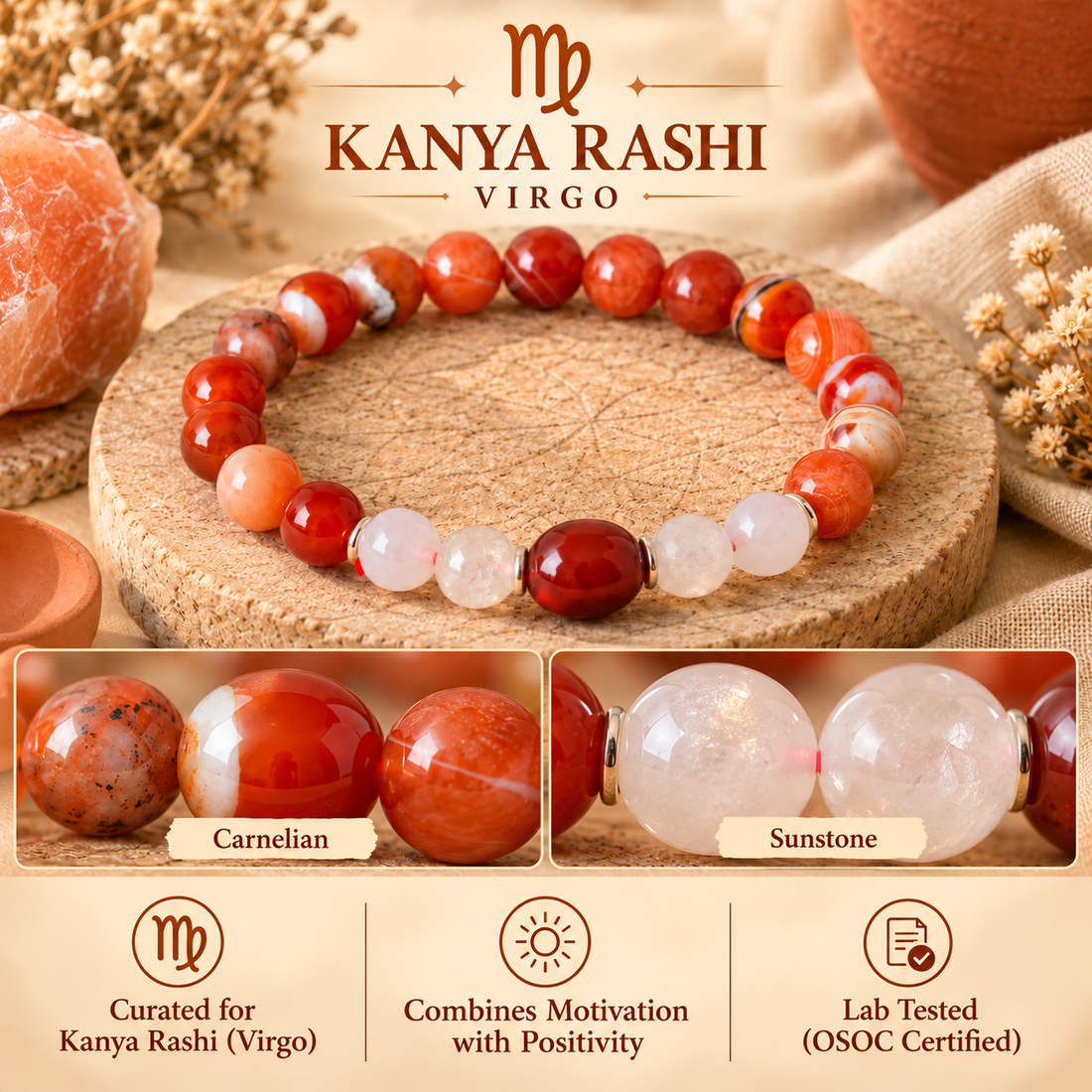 Kanya-कन्या Rashi Bracelet (Virgo)