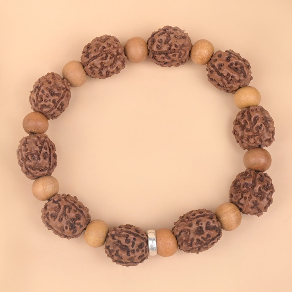 4 Mukhi & Red Sandalwood Bracelet