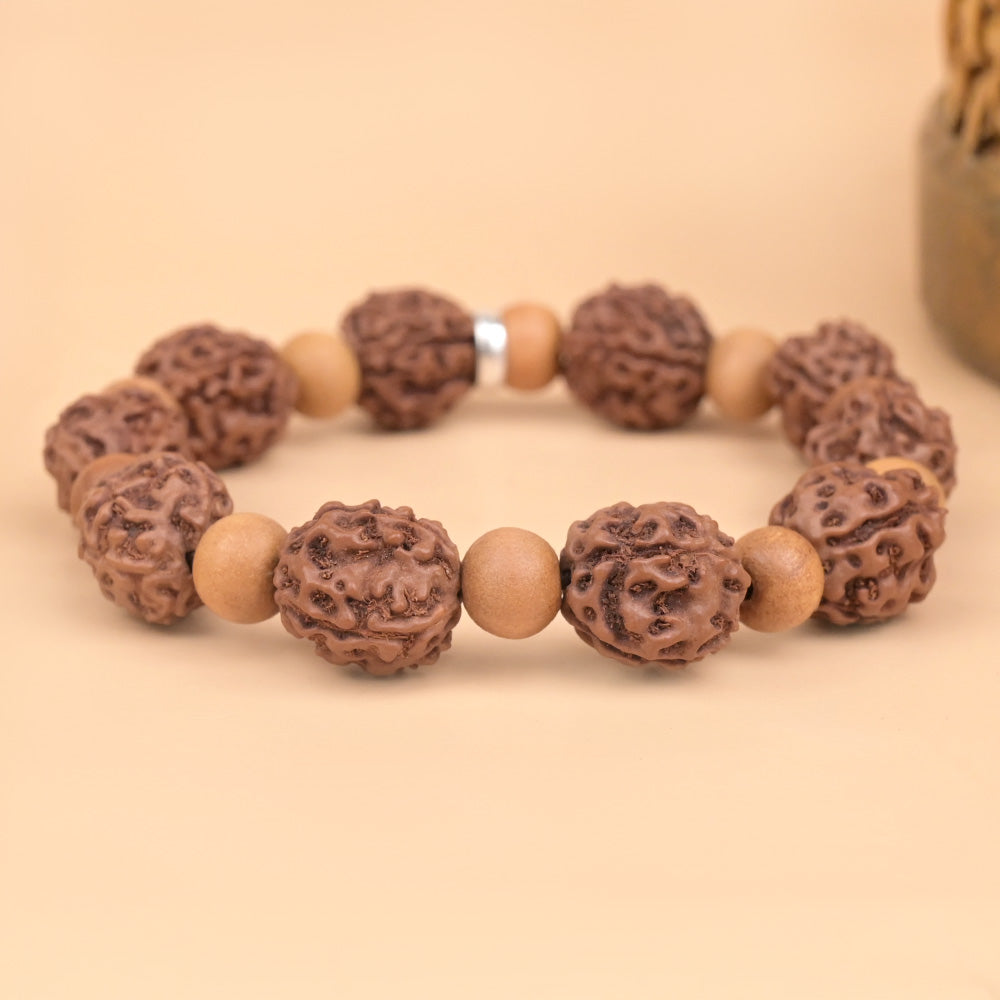 4 Mukhi & Red Sandalwood Bracelet