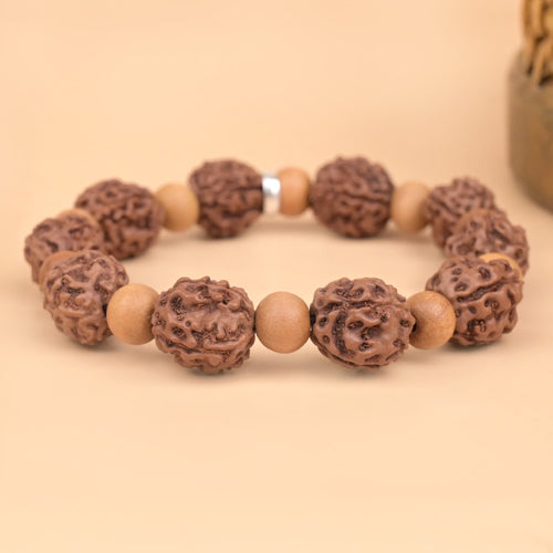 4 Mukhi & Red Sandalwood Bracelet