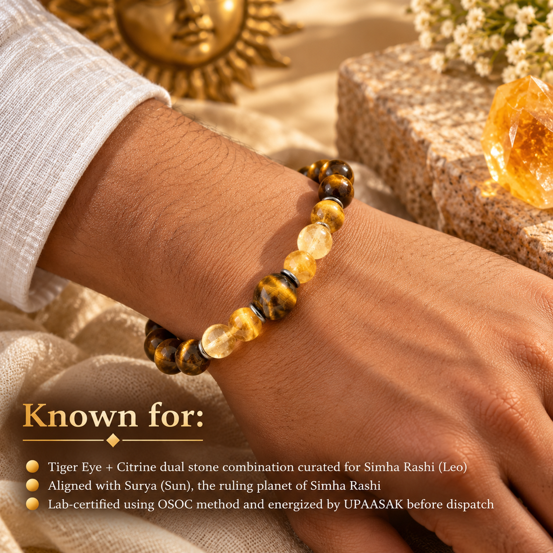 Simha-सिंह Rashi Bracelet (Leo)